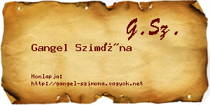 Gangel Szimóna névjegykártya